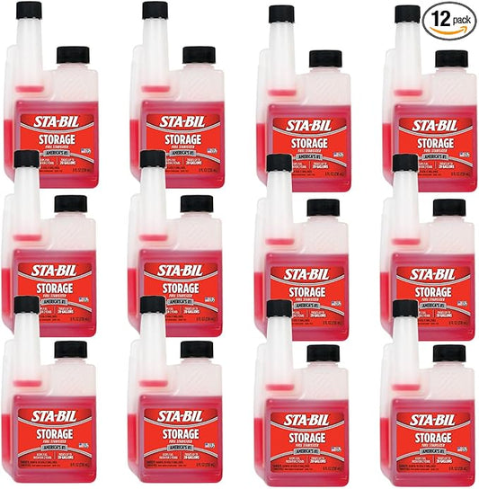STA-BIL Storage Fuel Stabilizer | Keeps Fuel Fresh for 24 Months, Prevents Corrosion, Gasoline Treatment Additive that Protects System, Gas Stabilizer for Storage, 8 oz (12 Pack)