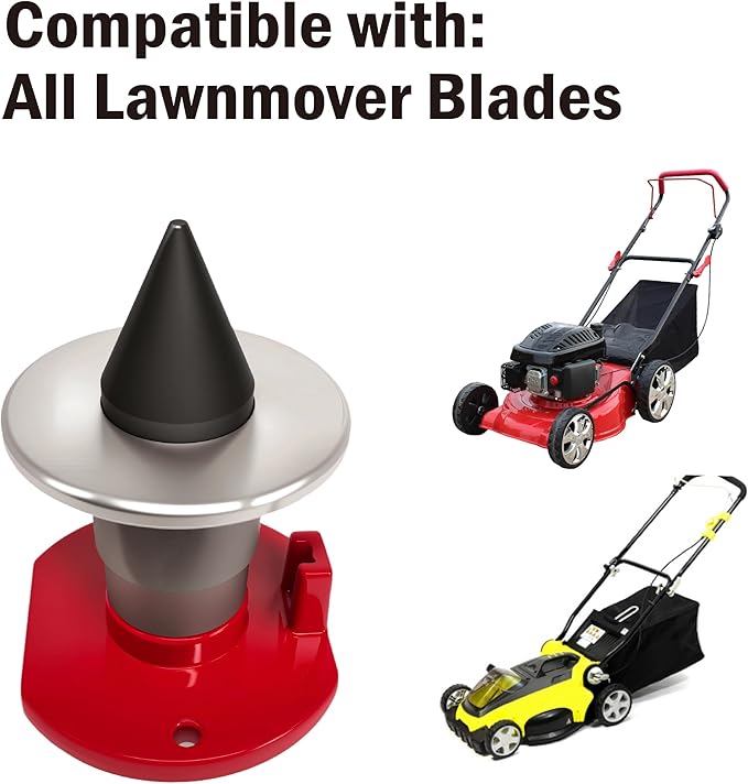 Mower Blade Sharpener & Balancer Replace 5005、42-047 Blac,15°-45° Adjustable Magnetic Mower Blade Balancer for Many Types of Mower Blade