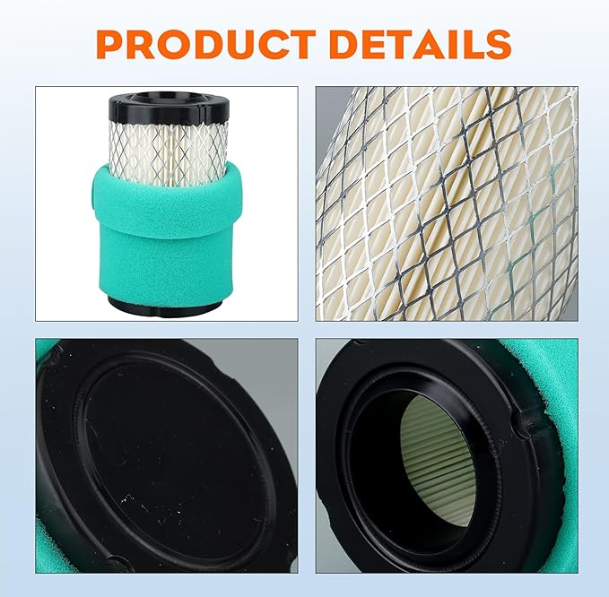 Hipa 22 083 01-S 22 883 01-S1 Air Filter for Cub Cadet XT1 LT42 Kohler 5400 Series KS530-595 17 18 19 19.5HP Engine Lawn Mower Replace for 490-200-K072 2288301-S 22-083-01 Air Filter Pack of 2
