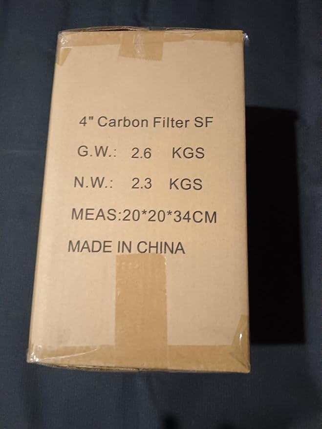 Spider Farmer 4 Inch Air Carbon Filrer Smelliness Control with Premium Australia Virgin Charcoal for Inline Duct Fan, Grow Tent Odor Control, Hydroponics, Pre-Filter Included, Reversible Flange