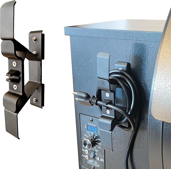 Pellet Grill Smoker Magnetic Power Cord Organizer for Traeger Pellet Grills and Smokers - Metal Material with Strong Magnet for Tangle-Free Cord Storage, Fits Most Pellet Smoker Accessory