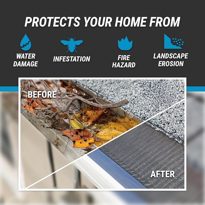 RAPTOR GUTTER GUARD – Contractor Grade Stainless Steel Micro-Mesh Gutter Guard Sample Pack. Standard (5.625 in. x 10 in.) & Super (7.187 in. x 10 in.) Samples (Screws Not Included)