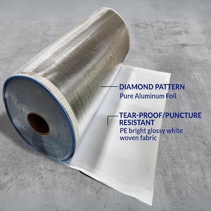 BlueTex Roll Up Garage Door Insulation Kit for Cooling Down Metal Buildings – Easy to Install Complete Insulation for 2 Garage Doors Up to 10'x10' or Large Single Door (10'x10' - 2 Doors)