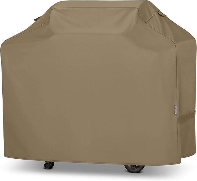 Unicook 55 Inch Grill Cover for Outdoor Grill, Heavy Duty Waterproof Gas BBQ Cover with Sealed Seam, Rip and Fade Resistant Barbecue Covering for Weber Nexgrill Charbroil, Neutral Taupe