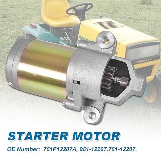12V Electric Starter Compatible with MTD Yard Man Craftsman Riding Mower Machines 75112207 951-12207 751P12207A Engine 4P90M0 751-12207A