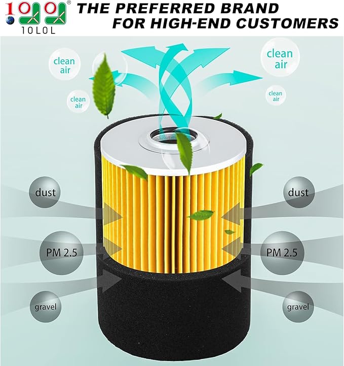 10L0L Tune Up Kit for Yamaha G2 G8 G9 G11 4 Cycle Gas Golf Cart 1985-1994, Replaces J10-14417-00 J38-14450-00, Air Filter Pre-Filter with Spark Plug Fuel Filter