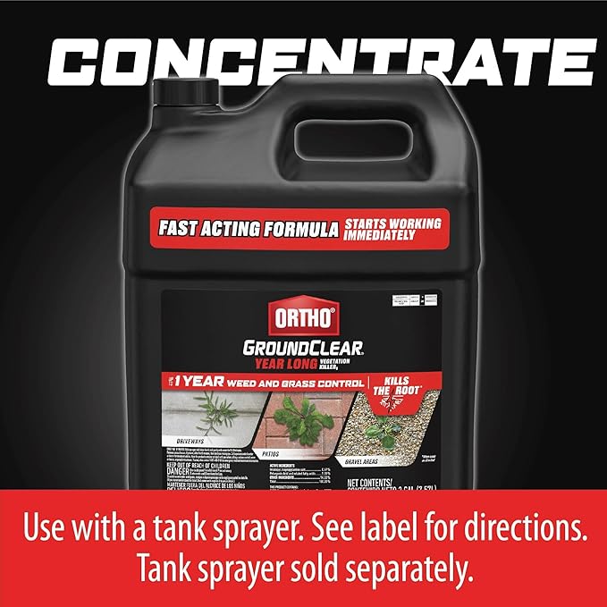 Ortho GroundClear Year Long Vegetation Killer2 Concentrate, Kills and Prevents Weeds Up to 1 Year, 2 gal.
