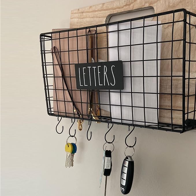 20 Pack 3.15 Inch S Hooks Stainless Steel Hanging Hooks Heavy Duty S Hooks for Hanging Kitchenware, Pots, Pans, Plants, Clothes, Towels in Kitchen, Bathroom, Closet, Garden (Black)