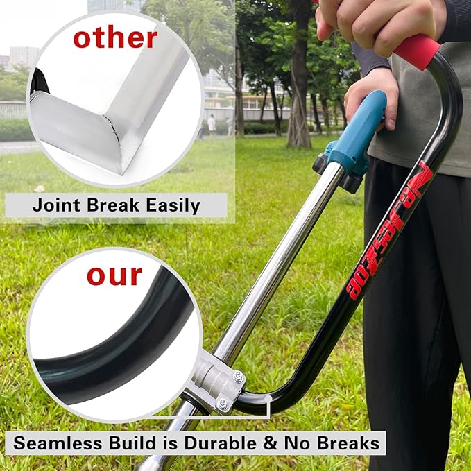 Ergonomic Trimmer Handle Grip for Weed Wacker Extension Handle, Ergonomic String Trimmer Handle Lawn Trimmer Grips with Bracket Clamp for String Trimmer, Lawn Care, Landscaping (Black)