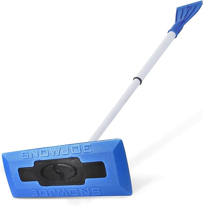 Snow Joe 18" Telescoping Snow Broom & Ice Scraper for Car Windows, No-Scratch Foam Brush - Long and Extendable Ice Removal Tool for Window and Windshield - Automotive Cleaning Accessories, SJBLZD