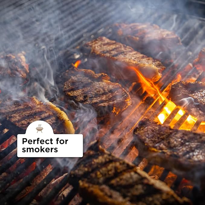 WoodForChef Wood Chips for Smoker and Firewood – Red Oak Smoking Wood Chunks and Pieces for Grilling, BBQ, Smoker Grill Accessories and Smoking Meat Accessories – Box 16-lbs/900 Cubic Inch, 8’’ Sticks