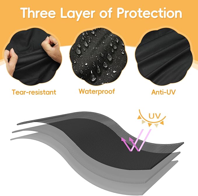 Grill Cover for Weber Lumin Electric Grill, Lumin Compact Grill, 600D Heavy Duty Waterproof UV Resistant Bonnet for Weber Lumin/Compact Without Stand, Outdoor Barbeque Grill Accessories