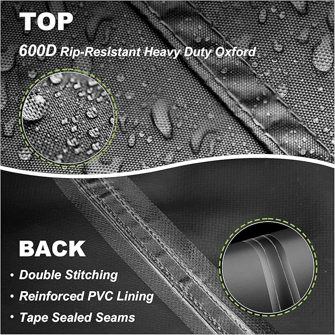 Log Splitter Cover Waterproof 900D Oxford Cloth 37.8" x 11.8" x 19.3" Suitable for 5-9 ton Gas or Electric Log splitters Weather-Resistant Wood Splitter Cover (5-9 Ton)