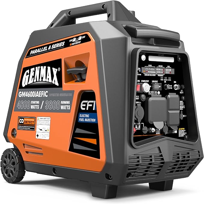 GENMAX Generator,EPA Compliant, Eco-Mode Feature, Ultra Lightweight for Backup Home Use & Camping