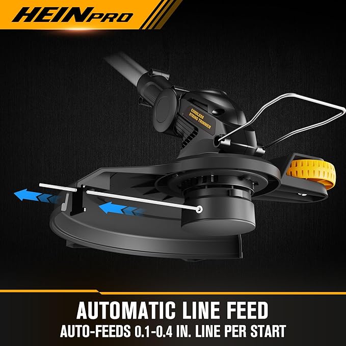 Cordless String Trimmer Compatible with Dewalt 20V Battery, 12-Inch Weed Wacker Cordless Auto Line Feed,Electric Weed Eater Battery Powered Grass Trimmer w/6 Line Spools(Tool Only)