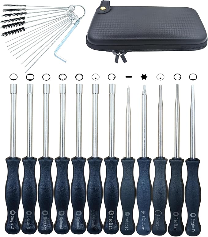 Carburetor Adjustment Tool with Cleaning kit for 2-Cycle Small Engine String Trimmer Weedeater Chainsaw Pack of 12
