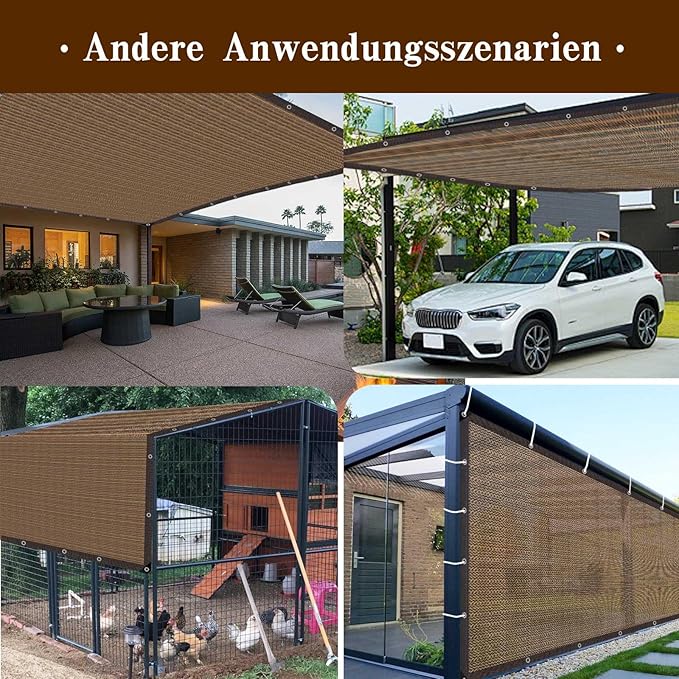 80% Sunblock Shade Cloth Net Resistant-6x20Ft Garden Shade Mesh for Plant Cover, Greenhouse, Chicken Coop, Kennels, Tomatoes Plants