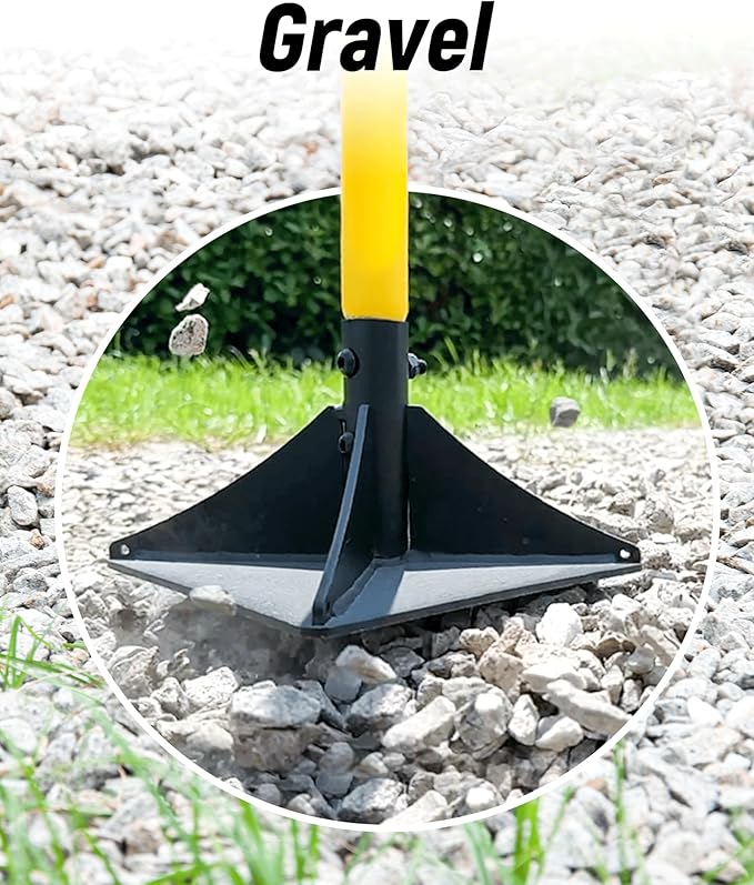 8"x8" Steel Tamper with 48" Handle, Heavy Duty Hand Compactor Tool for Leveling Soil, Gravel, Sand, Asphalt, Ground, Paver, Driveway, Garden, Yard, and Blacktop Repair