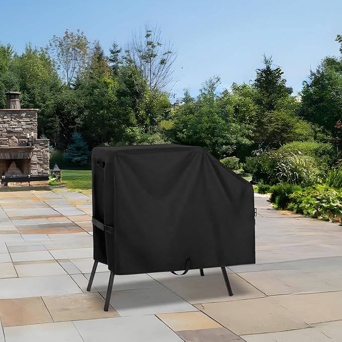 Unicook Griddle Cover for Blackstone 22 Inch and 17 Inch Griddle with Hood and Stand, Heavy Duty Waterproof Outdoor BBQ Grill Cover with Sealed Seam, Black