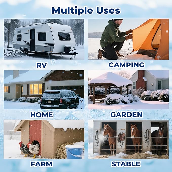 100FT Heated Water Hose for RV,-45 ℉ Antifreeze Heated Drinking Garden Water Hose,Electrically Heated Garden Hoses, Rv Accessories