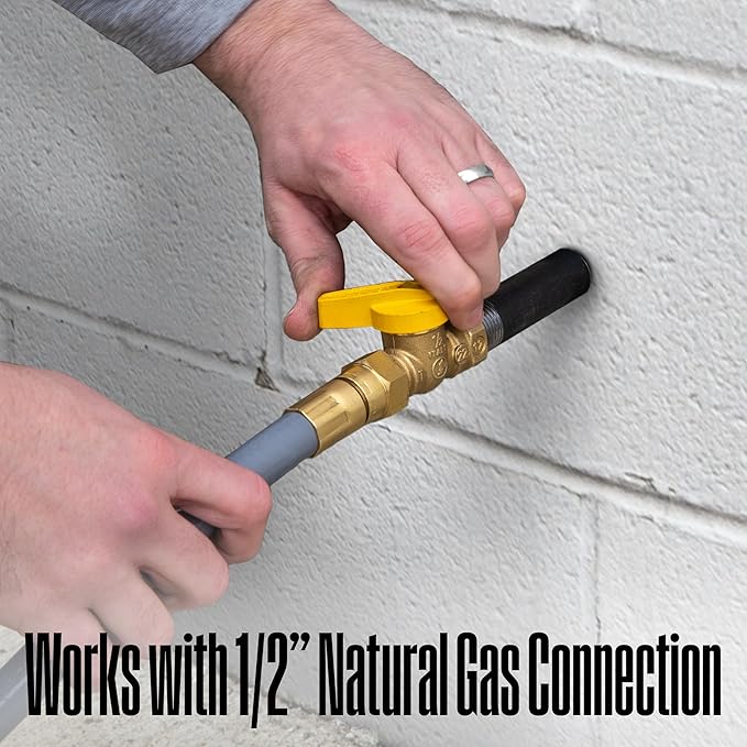 Westinghouse 15-Foot Natural Gas Hose with Adapter, 1/2-Inch Diameter, For Westinghouse Tri Fuel Generators