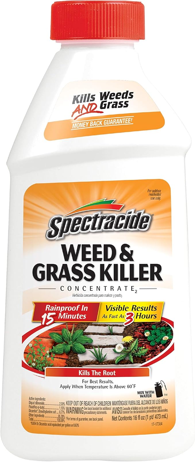 Spectracide Weed And Grass Killer Concentrate 16 Ounces, Use On Patios, Walkways And Driveways