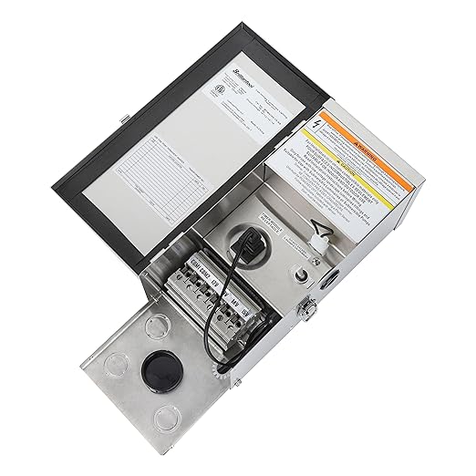 100W Low Voltage Light Transformer, 120V AC to 15V/14V/13V/12V AC Transformer, Outdoor Transformer for Low Voltage Landscape Lighting, Spotlight,Patio Lights,Pathway Light