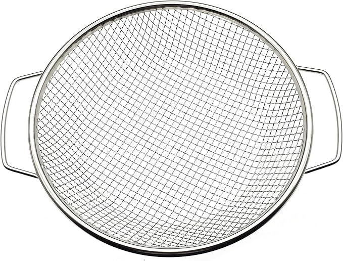 Stainless Steel Soil Sifter for 5 Gallon Bucket, 1/4 inch Mesh Garden Screen for Dirt, Sand, Compost with Heavy Duty Handles (1/4 inch)