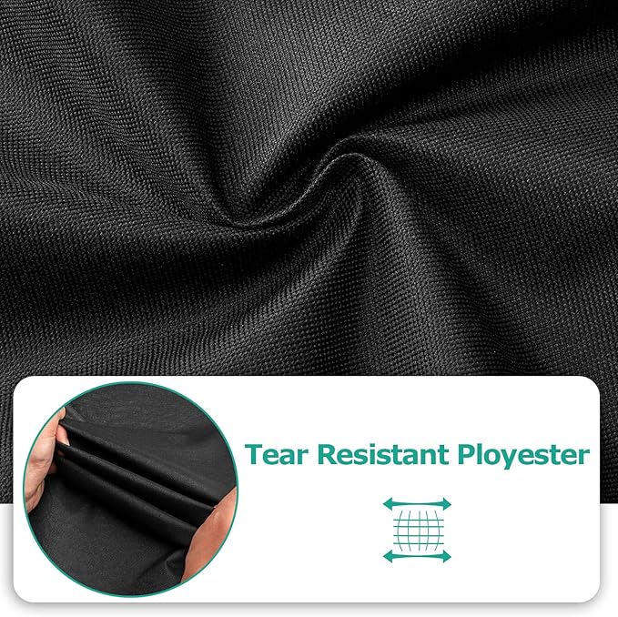 SunPatio BBQ Grill Cover 70 Inch, Outdoor Heavy Duty Waterproof Barbecue Gas Grill Cover, Fade Resistant, All Weather Protection Compatible for Weber Charbroil Kenmore Brinkmann and More, Black