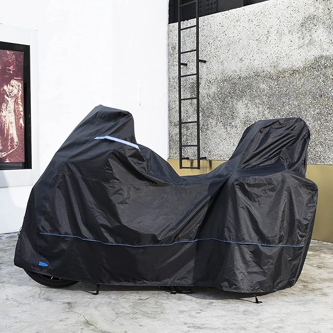 FENRIR 420D 90" INCH Motorcycle Cover Waterproof Outdoor Storage Compatible with BMW R1300GS R1250GS KTM Adventure Honda Africa Twin Nt1100 Yamaha Tracer Suzuki VStrom Kawasaki Versys Triumph Tiger