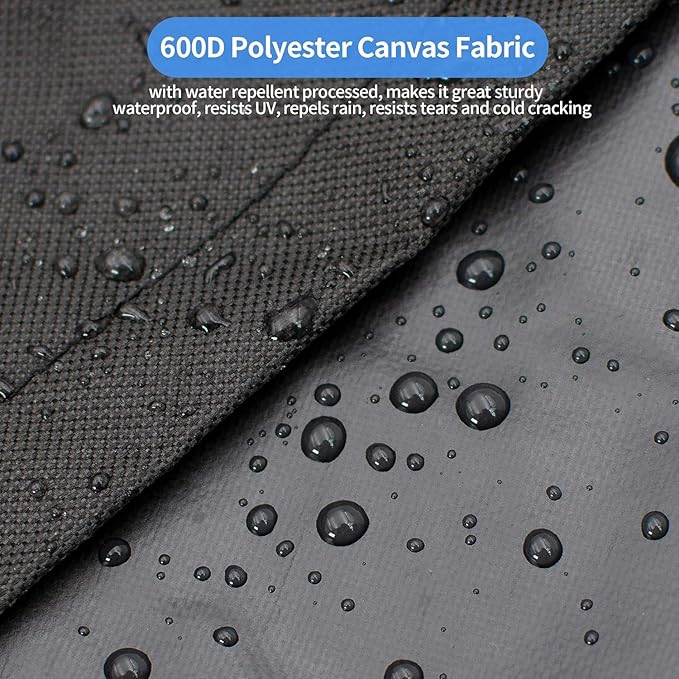 NEXCOVER 72 Inch Grill Cover - 600D Heavy Duty Waterproof and Weather Resistant BBQ Cover for Weber, Char Broil, Nexgrill, Holland - Fade Resistant, Black