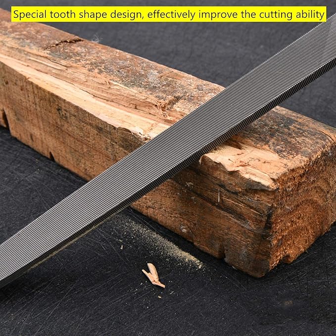 8in Flat Mill File, Smooth Blade with Ergonomic Handle, T12 carbon tool steel Edge Metal File Sharpening for Drills and All Edge, Lawn Mower Blade, Garden Shears, Chisels, etc