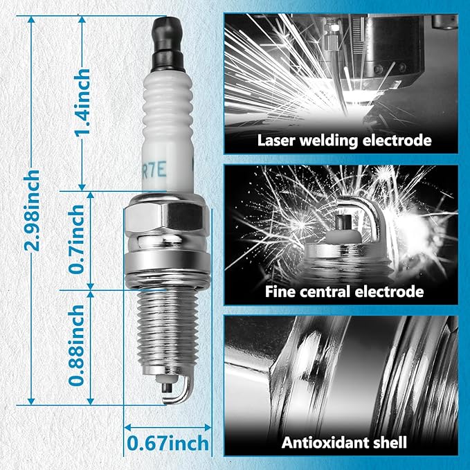 4 Pack Replacement RA8HC Spark Plug for Champion Lawn Mower Models