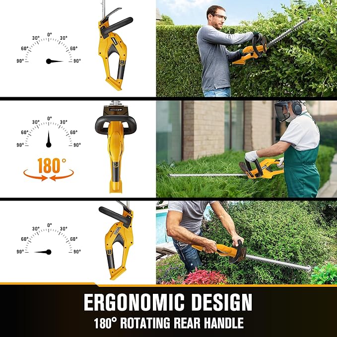 20V Cordless Leaf Blower and 22 Inch Hedge Trimmer Combo Compatible with DEWALT 20V MAX Battery (Battery not Included)