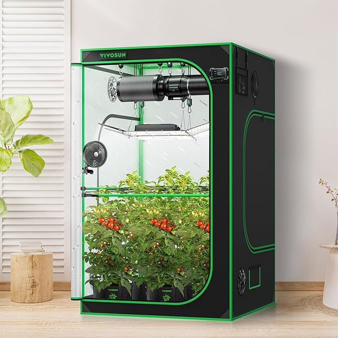 VIVOSUN GIY Plus Smart Grow Tent Kit, 4x4ft 4-Plant System, WiFi-Integrated Automatic Grow System with 2000D Mylar Grow Tent, Full-Spectrum Programmable Grow Light, Enhanced Ventilation & Circulation