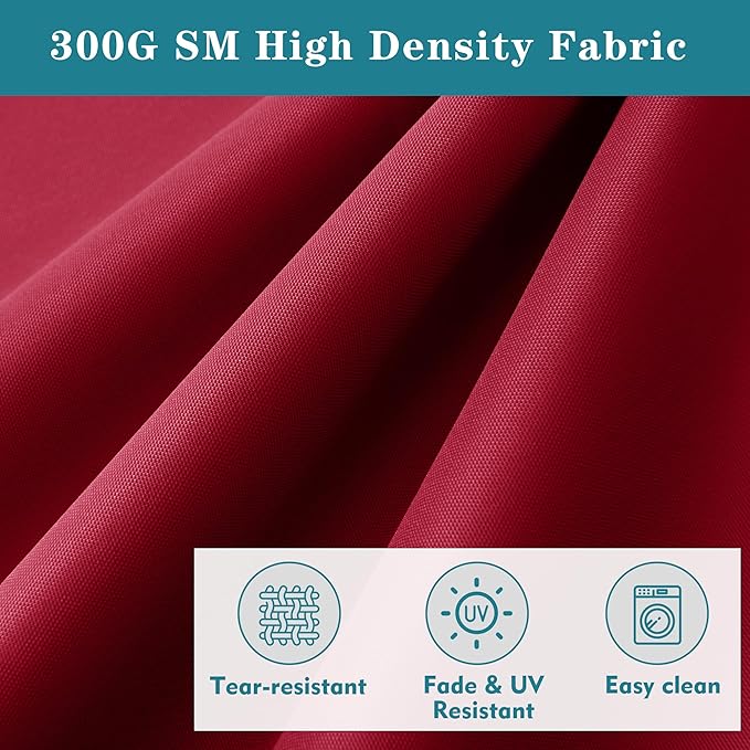 Chaise Lounge Cushion Outdoor, Waterproof and Stain-Resistant Lounge Deck Reclining Chair Cushions for Patio Furniture Lawn Pool Resort Hotel, 72x21x3 Inch, Set of 4, Burgundy