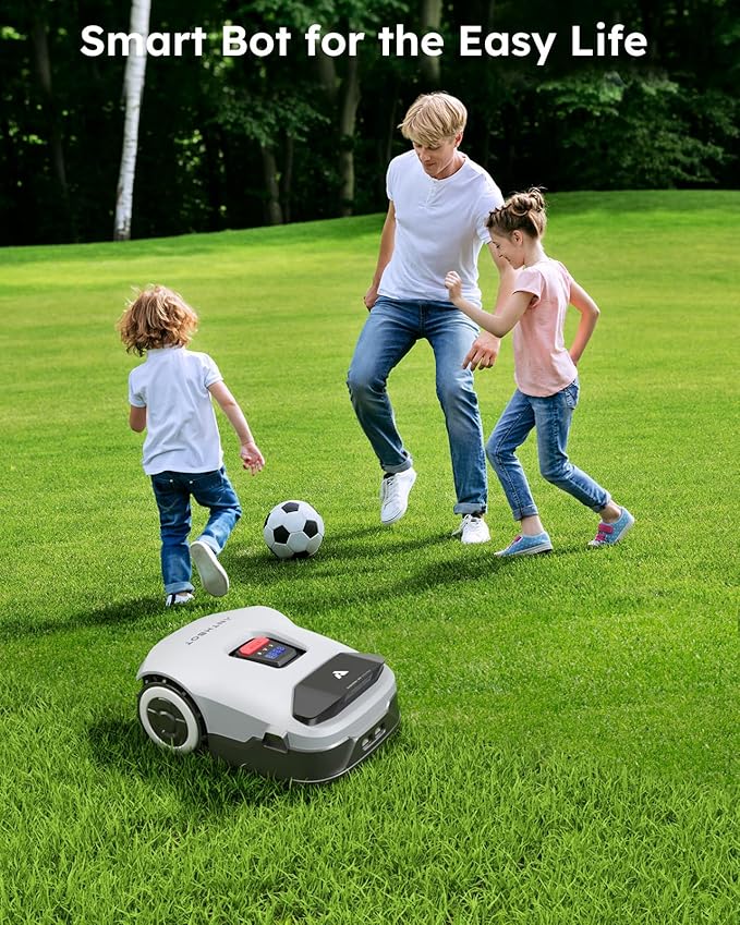 Robot Lawn Mower NO Wire - 0.22 Acre, Full Band RTK+4-Eye Vision Robotic Lawnmower, Automatic Mapping, 20 Multi-Zone Management, Accurate Obstacle Avoidance, Intelligent Path Planning