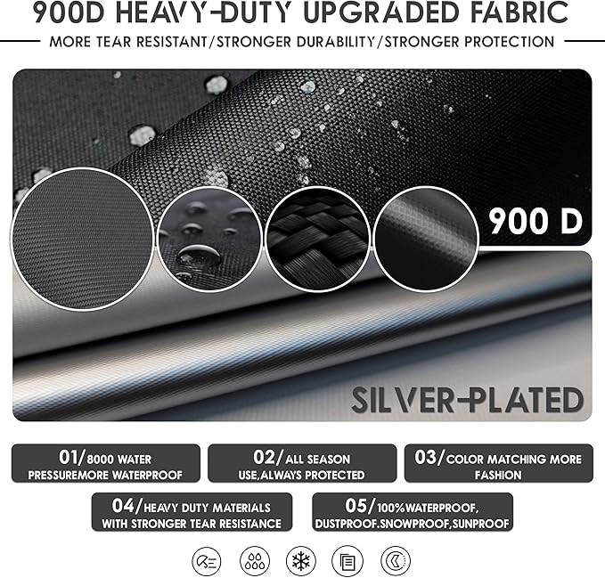 Log Splitter Cover,89 ×45 × 39 inch,Made of 900D Silver Coated Waterproof Oxford Cloth, 100% Waterproof, Weather Resistant, Tear Resistant, Suitable for 15-45 Ton Log Splitter (black)