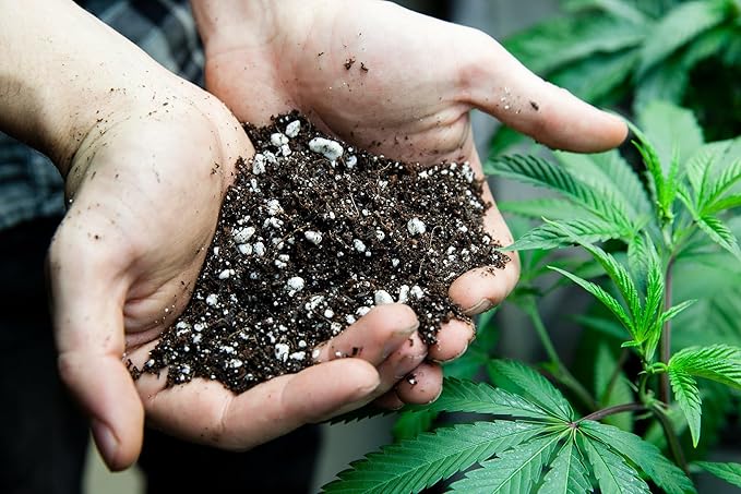 Gardenera Premium JUST-ADD-Water Potting Soil Mix - Optimal Nutrient-Rich Blend for Thriving and HIGH-Yield Herbal Plants - 20 Quart