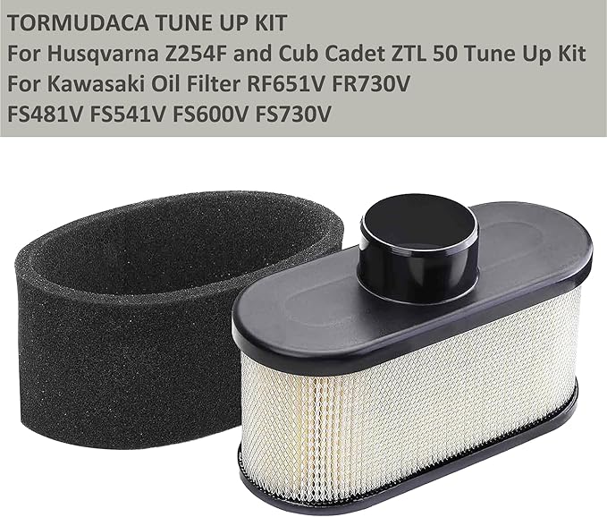 Tune Up Kit for Husqvarna Z254F Parts,Gravely Zero Turn Mower Accessories Parts.Oil Filter for Kawasaki FR691V RF651V FR730V FS481V FS541V FS600V FS730V Tune Up Kit,Fits Oil Filter 49065-7007