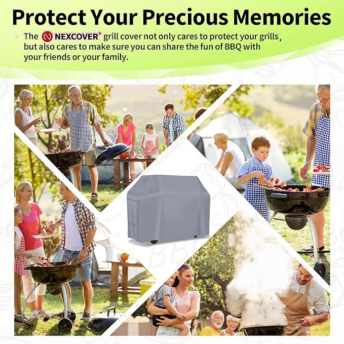 NEXCOVER Barbecue Gas Grill Cover - 50 Inch Waterproof BBQ Cover, Outdoor Heavy Duty Grill Cover, Fade & Weather Resistant Upgraded Material, Barbecue Cover for Weber, Brinkmann, Char Broil, Holland.