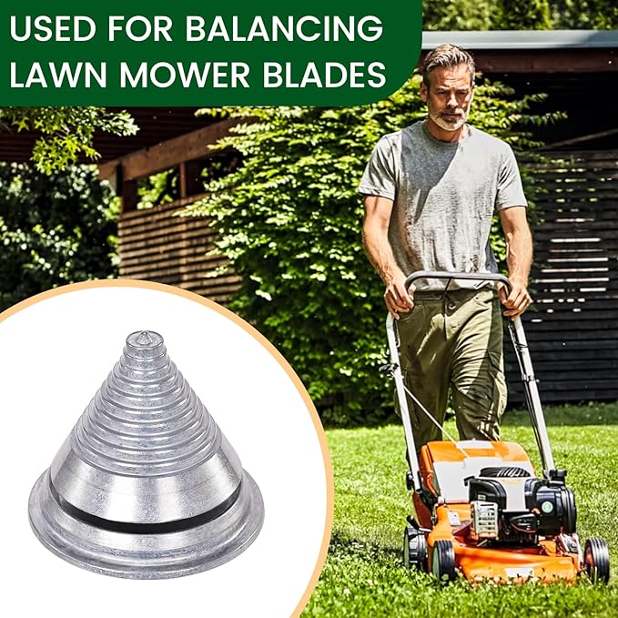 cenoz Lawn Mower Blade Balancers, Metal Precision Blade Balancers Tool for a Lawnmower, Balances Blades After Sharpening, for All Lawnmower Blades, Fits Stihl, Troy & More