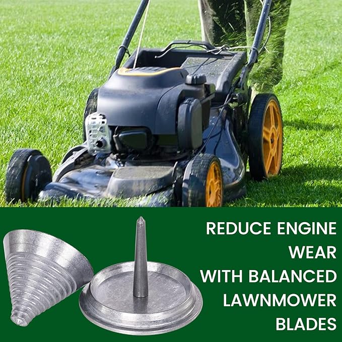 cenoz Lawn Mower Blade Balancers, Metal Precision Blade Balancers Tool for a Lawnmower, Balances Blades After Sharpening, for All Lawnmower Blades, Fits Stihl, Troy & More