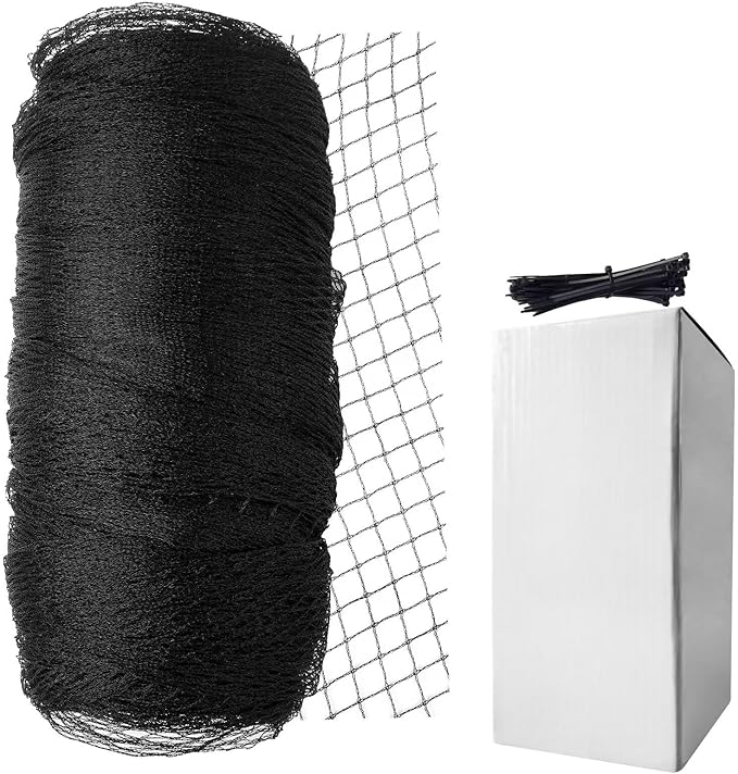 Garden Netting, 7.5ft x 100ft Black Bird Netting Heavy Duty,Rabbit,Squirrels,Anti Birds,Larger Bees,Deer,Chicken,Cardinals,Animal Fencing for Fruit Tree & Vegetable Garden