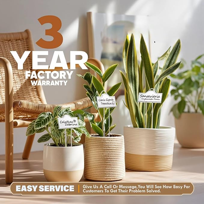 Stainless Steel 304 Plant Labels for Garden Outdoor | Metal Plant Markers Waterproof for Vegetables Herb Seedlings Flowers with 2 Pens | 25 Pack | Label Area 3.74'' x 1.39'' Height 10.75 Inch | Silver