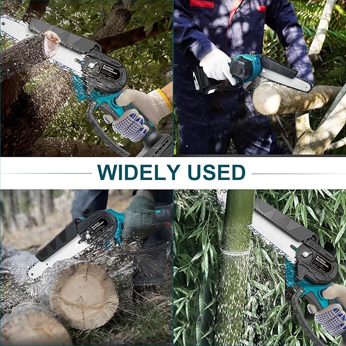 Mini Chainsaw for M-akita 18V Battery, 600 W Brushless Chainsaw Electric 6 Inches, Battery Chainsaws Hand Chainsaw for Garden Shears, Wood Cutting(No Battery)