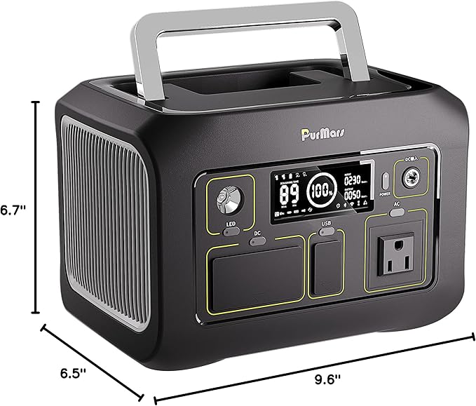 Portable Power Station 300W(Peak 500W), 288Wh (90,000mAh) Solar Generator with 110V Pure Sine Wave AC Outlet, lifepo4 Battery Portable Power Bank for Outdoor Camping, Traveling, and Emergencies