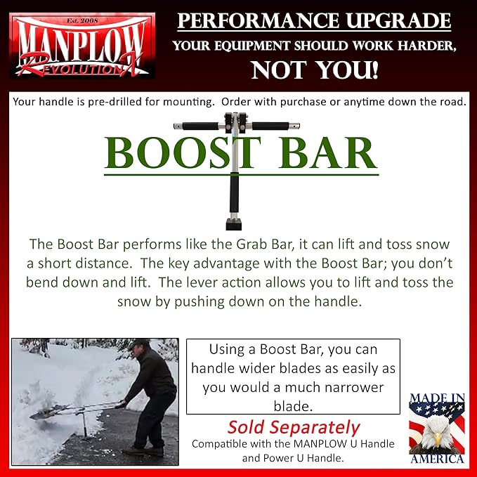 MANPLOW RevolutionX Snow Pushers and Shovels (U-Handle, 60")