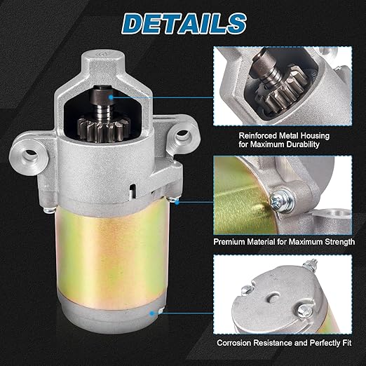 12V Electric Starter Compatible with MTD Yard Man Craftsman Riding Mower Machines 75112207 951-12207 751P12207A Engine 4P90M0 751-12207A