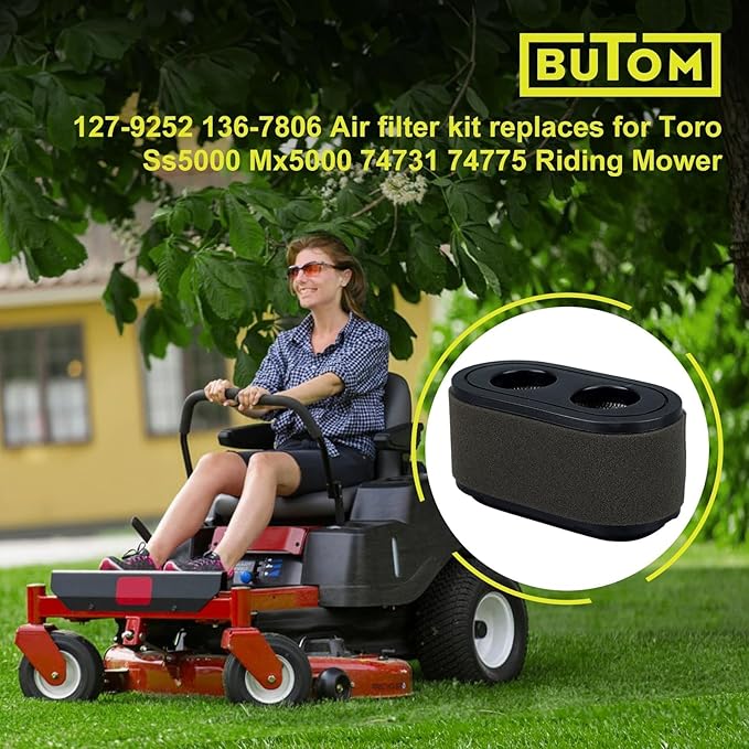 136-7806 127-9252 Air Filter Maintenance Kit for Toro Timecutter SS5000 SW5000 Riding Mower Toro 50" 42" TimeCutter SS SW SWX with V-Twin Engine